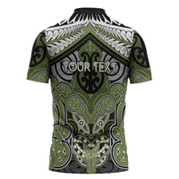 Aotearoa Iwi Whakatohea Personalised Zipper Polo Shirt Maori Kowhaiwhai Pattern