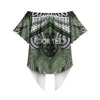 Aotearoa Iwi Ngati Awa Personalised Off Shoulder Wrap Waist Top Maori Kowhaiwhai Pattern