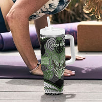 Aotearoa Iwi Ngati Awa Personalised Tumbler With Handle Maori Kowhaiwhai Pattern