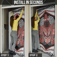 Aotearoa Iwi Rongowhakaata Personalised Door Cover Maori Kowhaiwhai Pattern
