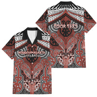 Aotearoa Iwi Rongowhakaata Personalised Family Matching Off Shoulder Short Dress and Hawaiian Shirt Maori Kowhaiwhai Pattern