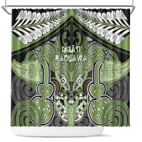 Aotearoa Iwi Ngati Raukawa Shower Curtain Maori Kowhaiwhai Pattern