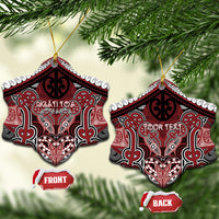 Aotearoa Iwi Ngati Toa Personalised Ceramic Ornament Maori Kowhaiwhai Pattern