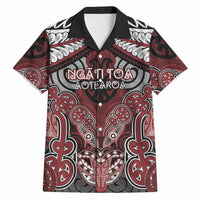 Aotearoa Iwi Ngati Toa Personalised Hawaiian Shirt Maori Kowhaiwhai Pattern LT19 Red - Polynesian Pride