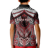 Aotearoa Iwi Ngati Toa Personalised Kid Polo Shirt Maori Kowhaiwhai Pattern
