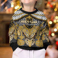 Aotearoa Iwi Ngati Tama Personalised Kid Ugly Christmas Sweater Maori Kowhaiwhai Pattern