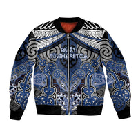 Aotearoa Iwi Ngati Tuwharetoa Personalised Bomber Jacket Maori Kowhaiwhai Pattern