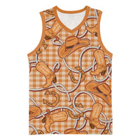 Brown Hawaii Palaka Cowboy Basketball Jersey Hawaiian Paniolo Festival Spirit LT19 Unisex Brown - Polynesian Pride