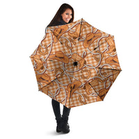 Brown Hawaii Palaka Cowboy Umbrella Hawaiian Paniolo Festival Spirit LT19 - Polynesian Pride