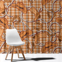 Brown Hawaii Palaka Cowboy Window Curtain Hawaiian Paniolo Festival Spirit LT19 - Polynesian Pride
