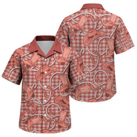 Red Hawaii Palaka Cowboy Family Matching Puletasi and Hawaiian Shirt Hawaiian Paniolo Festival Spirit LT19 Son's Shirt Red - Polynesian Pride