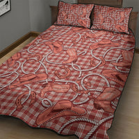 Red Hawaii Palaka Cowboy Quilt Bed Set Hawaiian Paniolo Festival Spirit LT19 - Polynesian Pride