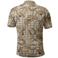 Beige Hawaii Palaka Cowboy Polo Shirt Hawaiian Paniolo Festival Spirit LT19 - Polynesian Pride