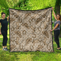 Beige Hawaii Palaka Cowboy Quilt Hawaiian Paniolo Festival Spirit LT19 - Polynesian Pride
