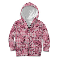Pink Hawaii Palaka Cowboy Kid Hoodie Hawaiian Paniolo Festival Spirit LT19 Zip Hoodie Pink - Polynesian Pride