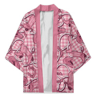 Pink Hawaii Palaka Cowboy Kimono Hawaiian Paniolo Festival Spirit LT19 Unisex Pink - Polynesian Pride