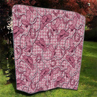 Pink Hawaii Palaka Cowboy Quilt Hawaiian Paniolo Festival Spirit LT19 - Polynesian Pride