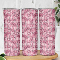 Pink Hawaii Palaka Cowboy Skinny Tumbler Hawaiian Paniolo Festival Spirit LT19 - Polynesian Pride
