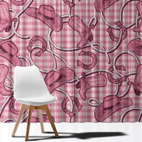 Pink Hawaii Palaka Cowboy Window Curtain Hawaiian Paniolo Festival Spirit LT19 - Polynesian Pride