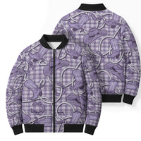 Purple Hawaii Palaka Cowboy Bomber Puffer Jacket Hawaiian Paniolo Festival Spirit LT19 - Polynesian Pride