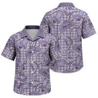 Purple Hawaii Palaka Cowboy Family Matching Off The Shoulder Long Sleeve Dress and Hawaiian Shirt Hawaiian Paniolo Festival Spirit LT19 Son's Shirt Purple - Polynesian Pride