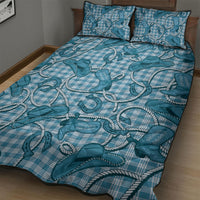 Blue Hawaii Palaka Cowboy Quilt Bed Set Hawaiian Paniolo Festival Spirit LT19 - Polynesian Pride