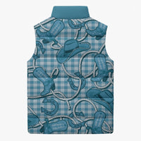 Blue Hawaii Palaka Cowboy Sleeveless Puffer Jacket Hawaiian Paniolo Festival Spirit LT19 - Polynesian Pride
