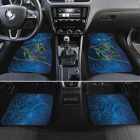 New Zealand Takahe Personalised Car Mats Silver Fern Galaxy Polynesian Pattern