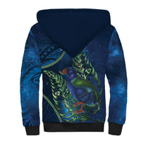 New Zealand Takahe Personalised Sherpa Hoodie Silver Fern Galaxy Polynesian Pattern LT22 - Polynesian Pride