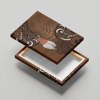 New Zealand Taiaha Canvas Wall Art Maori Weapon Silver Fern Maori Pattern