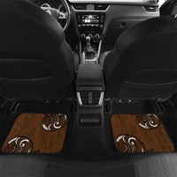 New Zealand Taiaha Car Mats Maori Weapon Silver Fern Maori Pattern