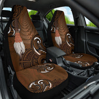 New Zealand Taiaha Car Seat Cover Maori Weapon Silver Fern Maori Pattern