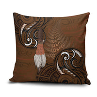 New Zealand Taiaha Pillow Cover Maori Weapon Silver Fern Maori Pattern