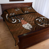 New Zealand Taiaha Quilt Bed Set Maori Weapon Silver Fern Maori Pattern