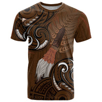 New Zealand Taiaha T Shirt Maori Weapon Silver Fern Maori Pattern