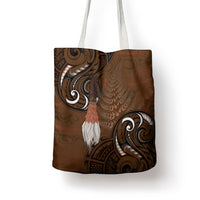New Zealand Taiaha Tote Bag Maori Weapon Silver Fern Maori Pattern