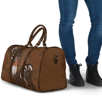 New Zealand Taiaha Travel Bag Maori Weapon Silver Fern Maori Pattern