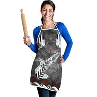 New Zealand Weka Personalised Apron Aotearoa Hen Silver Fern Maori Pattern LT22 - Polynesian Pride