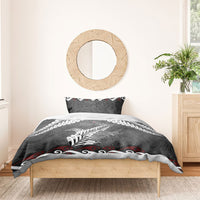 New Zealand Weka Personalised Bedding Set Aotearoa Hen Silver Fern Maori Pattern