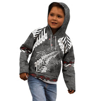 New Zealand Weka Personalised Kid Hoodie Aotearoa Hen Silver Fern Maori Pattern LT22 - Polynesian Pride