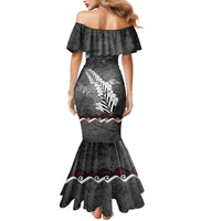 New Zealand Weka Personalised Mermaid Dress Aotearoa Hen Silver Fern Maori Pattern