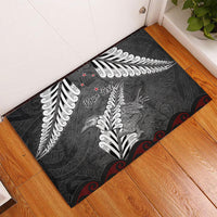 New Zealand Weka Personalised Rubber Doormat Aotearoa Hen Silver Fern Maori Pattern LT22 - Polynesian Pride