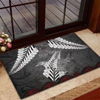 New Zealand Weka Personalised Rubber Doormat Aotearoa Hen Silver Fern Maori Pattern LT22 - Polynesian Pride