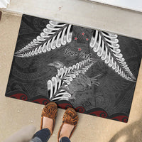 New Zealand Weka Personalised Rubber Doormat Aotearoa Hen Silver Fern Maori Pattern LT22 - Polynesian Pride