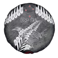 New Zealand Weka Personalised Spare Tire Cover Aotearoa Hen Silver Fern Maori Pattern LT22 - Polynesian Pride