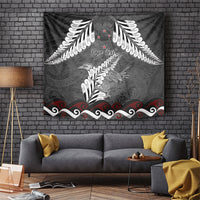 New Zealand Weka Personalised Tapestry Aotearoa Hen Silver Fern Maori Pattern