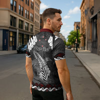 New Zealand Weka Personalised Zipper Polo Shirt Aotearoa Hen Silver Fern Maori Pattern LT22 - Polynesian Pride