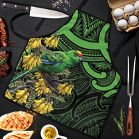 New Zealand Parakeet Bird Apron Maori Kakariki Kowhai Maori Pattern
