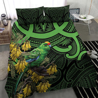 New Zealand Parakeet Bird Bedding Set Maori Kakariki Kowhai Maori Pattern