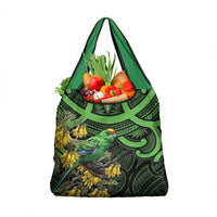 New Zealand Parakeet Bird Grocery Bag Maori Kakariki Kowhai Maori Pattern